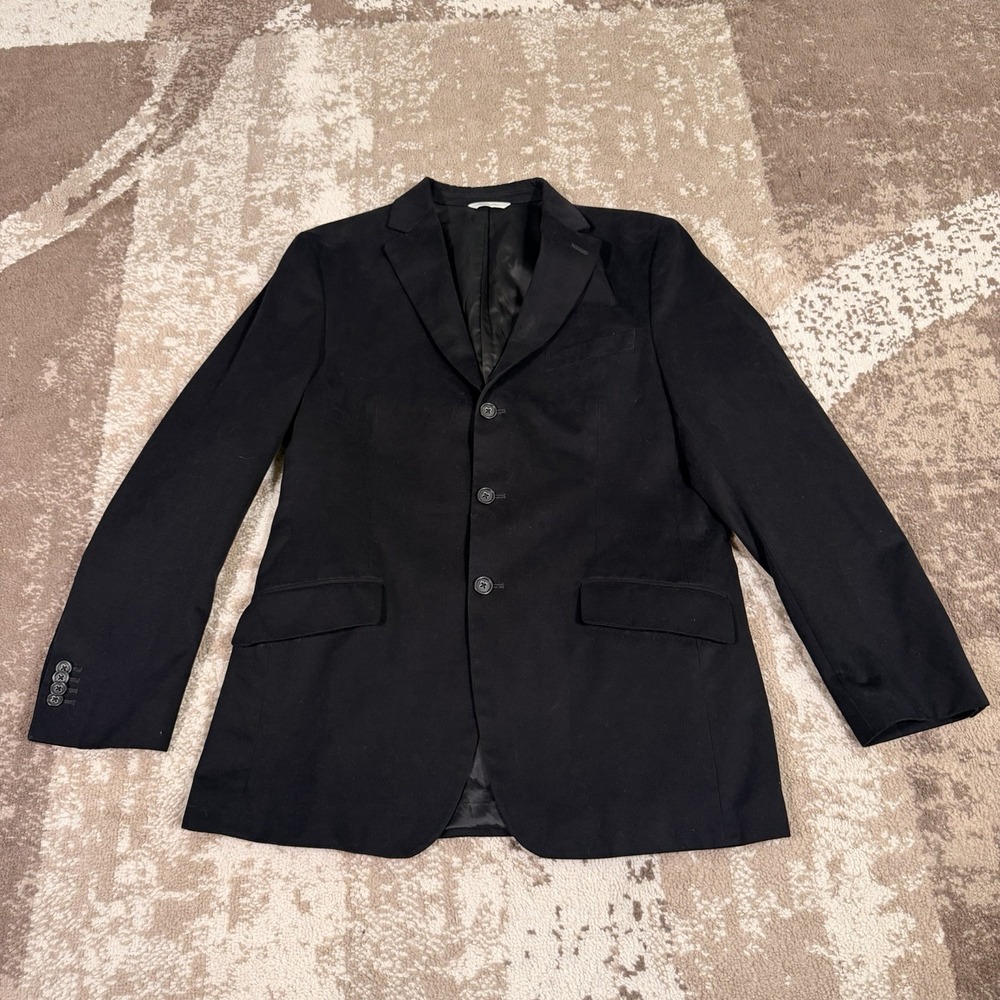 Banana Republic Men's Black Cotton 3 Button Blazer Sports Coat Size 40R Formal
